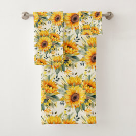 Waterverf Zonnebloemen Van Gogh Style Bad Handdoek
