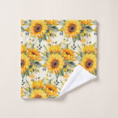 Waterverf Zonnebloemen Van Gogh Style Bad Handdoek (Wasdoekje)