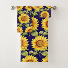 Waterverf Zonnebloemen Van Gogh Style Bad Handdoek