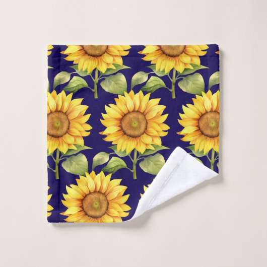 Waterverf Zonnebloemen Van Gogh Style Bad Handdoek (Wasdoekje)
