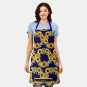 Waterverf Zonnebloemen Van Gogh Style Schort (Gedragen)