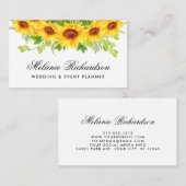 Waterverf Zonnebloemen Visitekaartje (Voorkant / Achterkant)