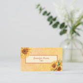 Waterverf Zonnebloemen Visitekaartje (Staand voorkant)