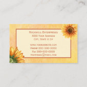 Waterverf Zonnebloemen Visitekaartje (Achterkant)