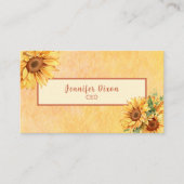 Waterverf Zonnebloemen Visitekaartje (Voorkant)