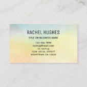 Waterverf zonnebloemen visitekaartje (Achterkant)