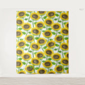 Waterverf zonnebloemen wandkleed (Voorkant)