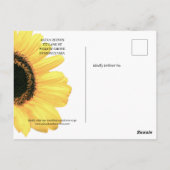 Waterverf Zonnebloemen Weddenschap Briefkaart (Achterkant)
