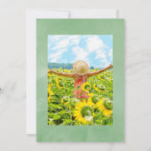 Waterverf Zonnebloemen Wijngeviering van het leven Kaart (Achterkant)