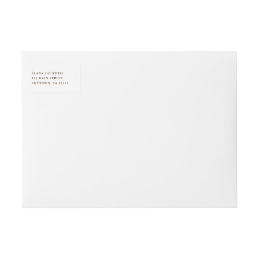 Waterverf Zonnebloemen Wraparound-adreslabel (Voorkant)