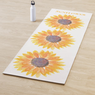 Waterverf Zonnebloemen Yogamat