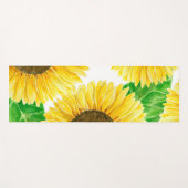 Waterverf zonnebloemen yogamat (Voorkant (horizontaal))
