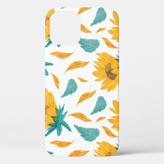 Waterverf Zonnebloemen: Zomer botanische print Case-Mate iPhone Case (Achterkant)