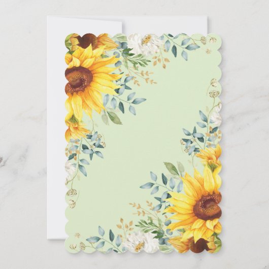  Waterverf Zonnebloemen Zomer Doorden Kaart (Achterkant)