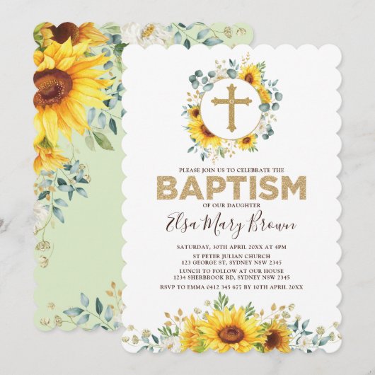  Waterverf Zonnebloemen Zomer Doorden Kaart (Voorkant / Achterkant)