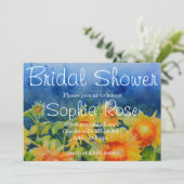 Waterverf Zonnebloemenvelden vrijgezellenfeest Kaart (Staand voorkant)