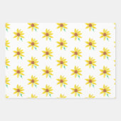 Waterverf Zonnebloemhandschilderd patroon Inpakpapier Vel (Voorkant 3)