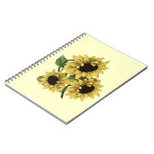 Waterverf Zonnebloemontwerp Notitieboek (Linkerzijde)
