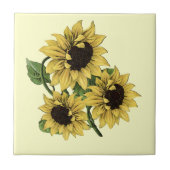  Waterverf Zonnebloemontwerp Tegeltje (Voorkant)