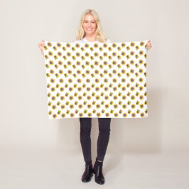 Waterverf Zonnebloempatroon Babymandje Fleece Deken