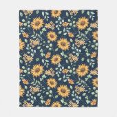 Waterverf zonnebloempatroon fleece deken (Voorkant)