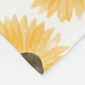Waterverf zonnebloempatroon fleece deken (Hoek)