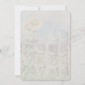 Waterverf zonnebloempel achtergrond kaart (Achterkant)