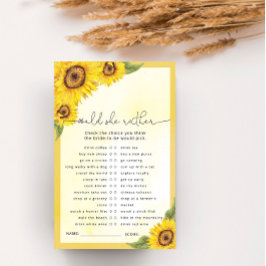 Waterverf zonnebloempel vrijgezellenfeest