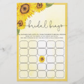 Waterverf zonnebloempel vrijgezellenfeest (Voorkant)