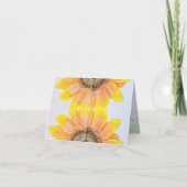 Waterverf - Zonnebloempitekaart gebruiken Bedankkaart (Voorkant)