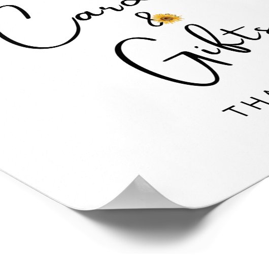 Waterverf zonnebloempitten en geschenken poster (Hoek)