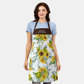 Waterverf zonnebloempitten van  van Geel Schort (Gedragen)