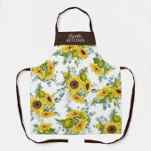 Waterverf zonnebloempitten van  van Geel Schort (Voorkant)