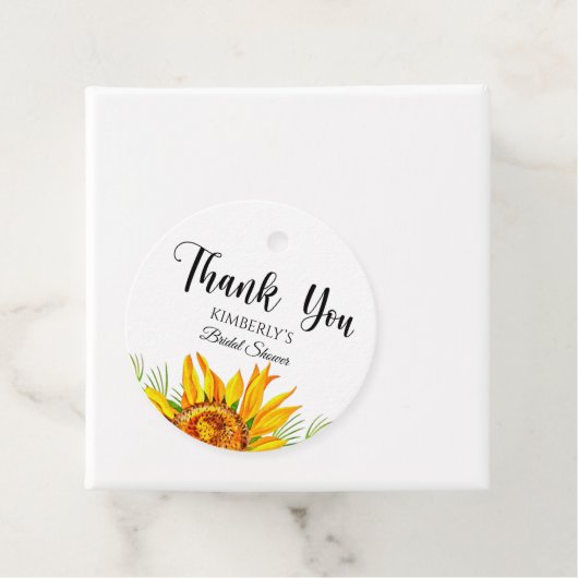 Waterverf zonnebloempitten voor vrijgezellenfeest bedankjes labels (In situ)