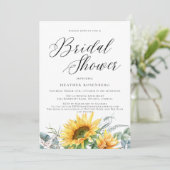 Waterverf Zonnebloempjes Vrijgezellenfeest Kaart (Staand voorkant)