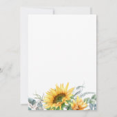 Waterverf Zonnebloempjes Vrijgezellenfeest Kaart (Achterkant)