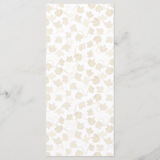 Waterverf zonnebloempompoenen herfstmenukaart menu (Achterkant)