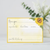 Waterverf zonnebloemrecept (Staand voorkant)