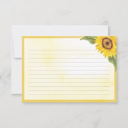 Waterverf zonnebloemrecept (Achterkant)