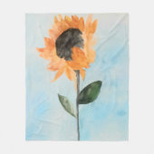 waterverf Zonnebloemverf Fleece Deken (Voorkant)