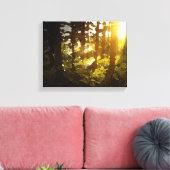 Waterverf zonnebomen canvas afdruk (Insitu (Woonkamer))