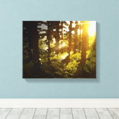 Waterverf zonnebomen canvas afdruk (Insitu (Houten vloer))