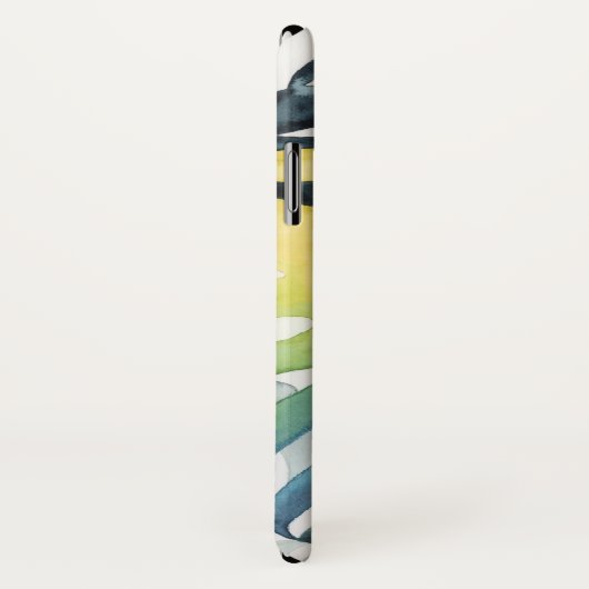 Waterverf zonnepalmbladeren Case-Mate iPhone case (Achterkant / rechts)