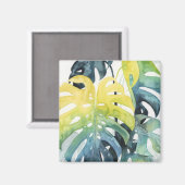 Waterverf zonnepalmbladeren magneet (Voorkant / Achterkant)