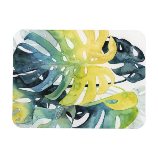 Waterverf zonnepalmbladeren magneet (Horizontaal)