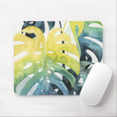 Waterverf zonnepalmbladeren muismat (Met muis)