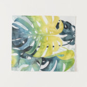 Waterverf zonnepalmbladeren wandkleed (Voorkant (horizontaal))