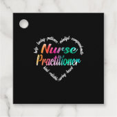 Waterverf Zonnepraktijkkundigen Hart Word Cloud Bedankjes Labels (Voorkant)