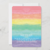 Waterverf Zonneregenboog Baby shower per post Kaart (Achterkant)