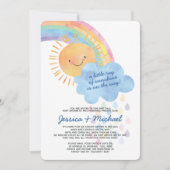 Waterverf Zonneregenboog Baby shower per post Kaart (Voorkant)